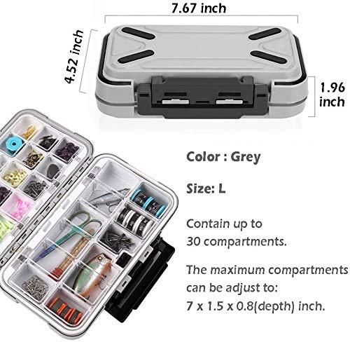 LESOVI LESOVI Fishing Lure Boxes, Waterproof Portable Tackle Box Organizer with Storing Tackle Set Plastic Storage - Mini Utility Lures Fishing Box, Small Organizer Box Containers for Trout, Jewelry, Bead