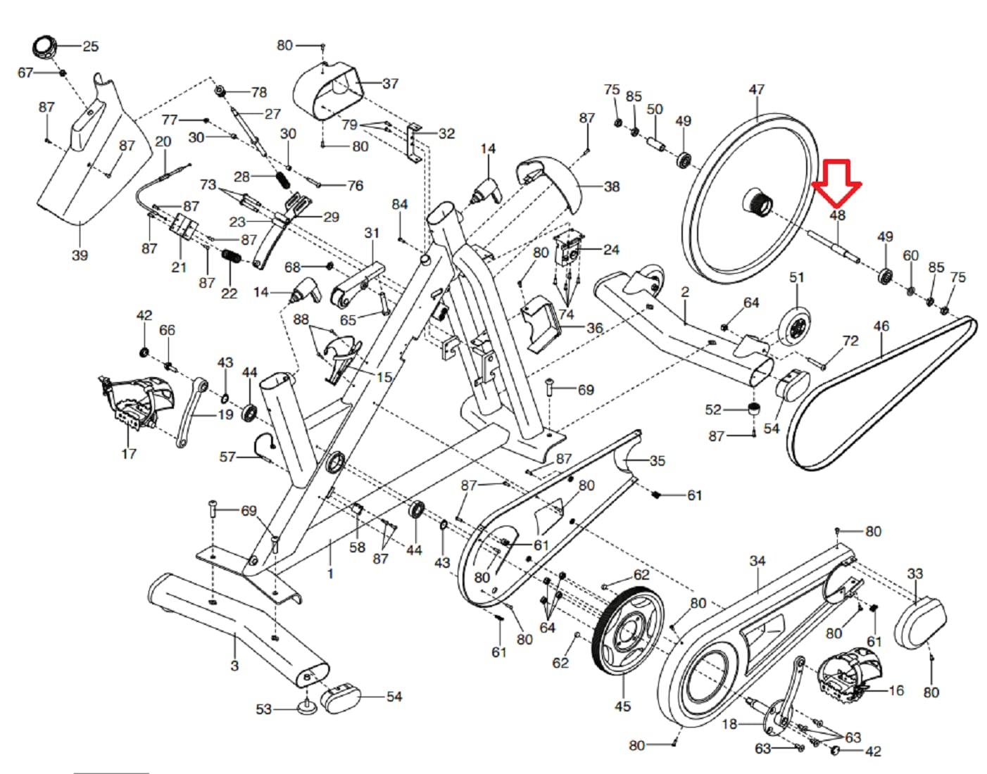 Hydra Fitness Exchange Flywheel Axle 398413 Works with Nordic-Track Power 10.0 Carbon CX Pro C22 CTC Stationary Bike