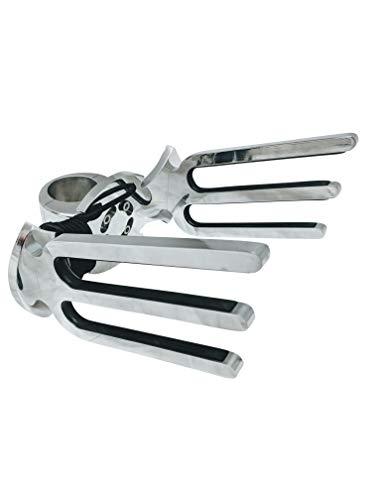 Krypt Towers Krypt Towers Wakeboard Rack, Polished Aluminum Wakeboarding Tower Holder, Adjustable Angle Base to Level with Boat, Clamp Fits Tubing Sizes: 1 3/4", 1 7/8", 2", 2 1/4", 2 3/8", 2 1/2"