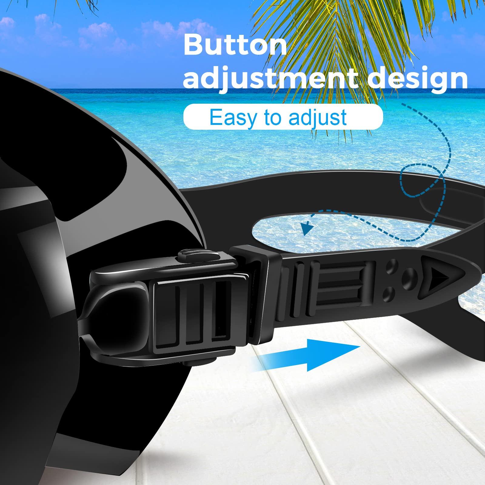 Supertrip Supertrip Adult Swim Goggles Swimming Goggles, 2 Pack Snorkel Mask Diving Mask with Nose Cover, Tempered Glass Scuba Swim Mask Snorkeling Mask for Adult Men Women Youth