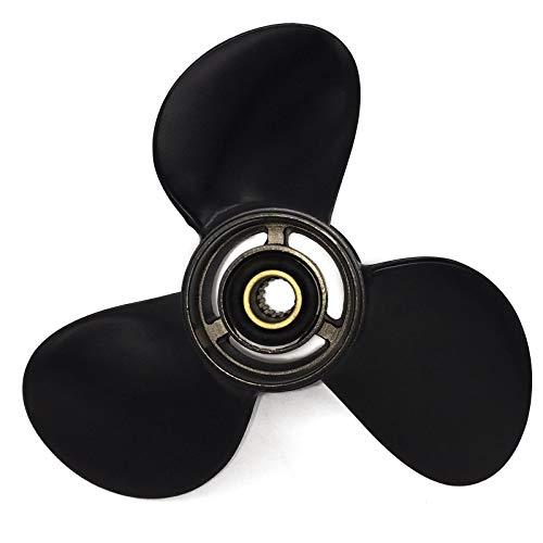 ARKDOZA ARKDOZA 9.25x10 Aluminum Propeller Fit Mercury 9.9/15/20HP Outboard Engines 14 Spline Tooth, RH