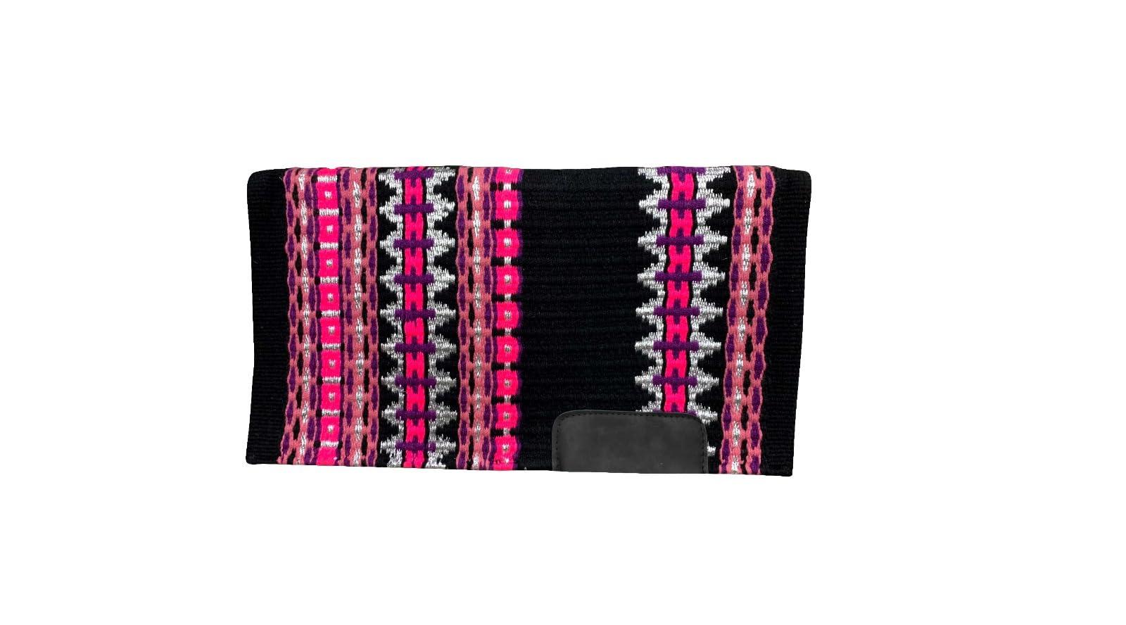 EQUINE OVERSEAS EQUINE OVERSEAS Western Saddle pad Saddle Blanket 100% New-Zealand Wool Show Pad (34\"X40\") Little Pink