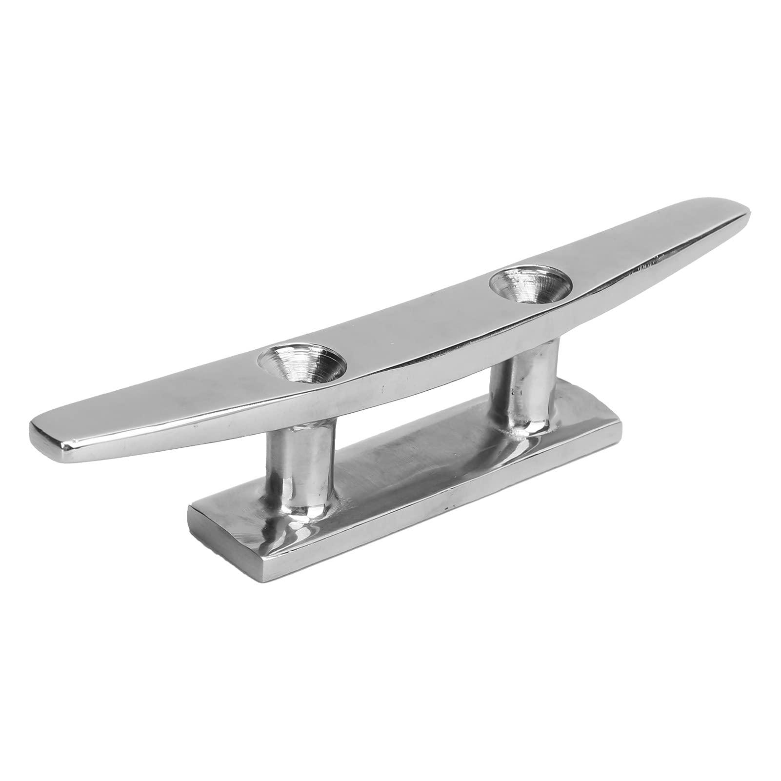 ChengyuWei ChengyuWei 6in Low Flat Dock Cleat 2 Hole Deck Rope Anchor Line Holder Tie Down, Made of 316 Stainless Steel, Highly to, Ideal for Marine Boats, Kayaks, and Docks,