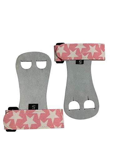 PUSH Athletic PUSH Athletic Gymnastics Youth Hand Grips (Pink Band with White Stars, Large)