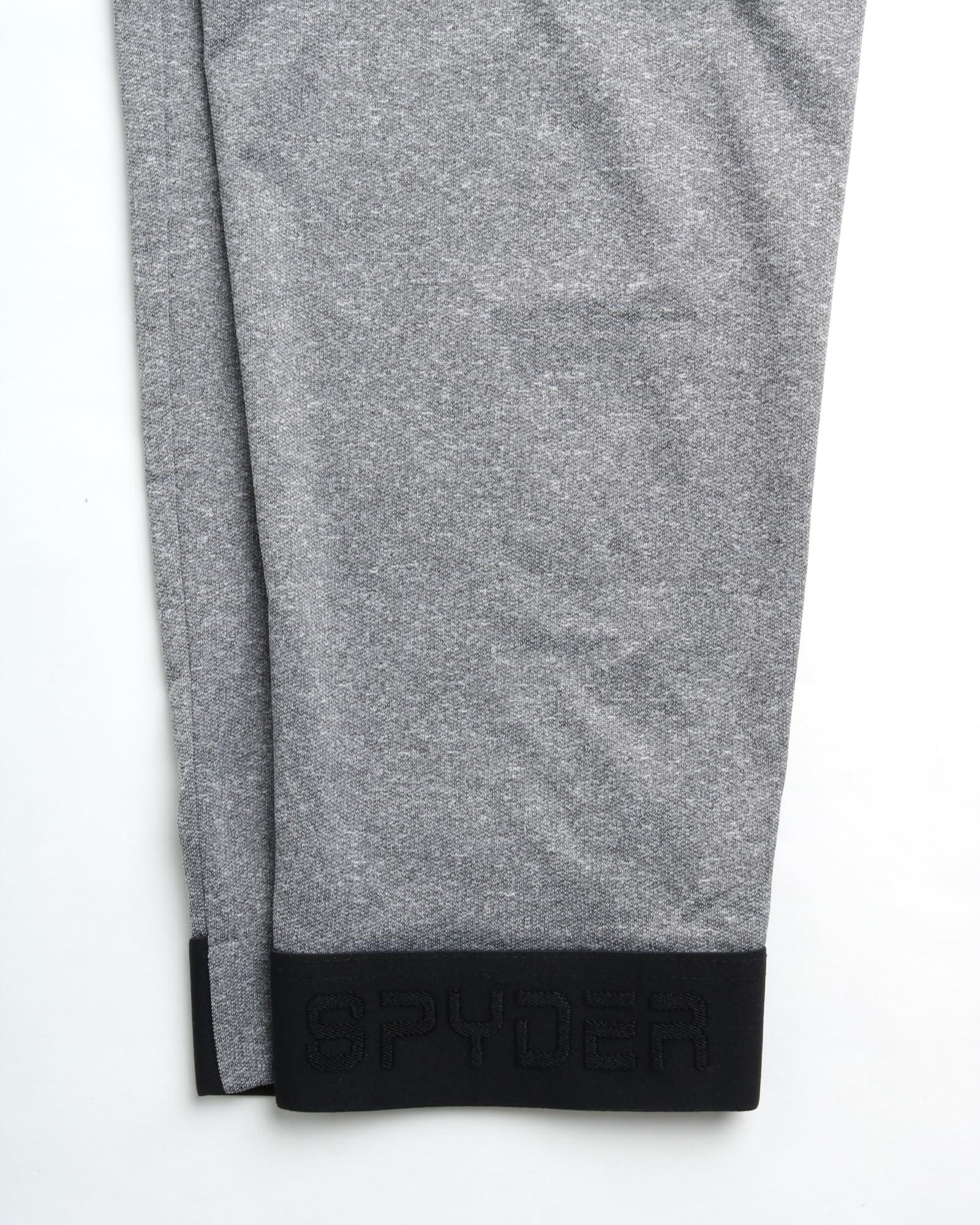 Spyder Spyder Mens Sweatpants with Pockets - Athletic Performance Tech Joggers for Men, Terry Workout Pants for Gym, Running, Hiking, Size Medium, Burnt Charcoal