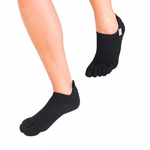 TOETOE ToeToe Running Anklet Toe Socks-Black-S