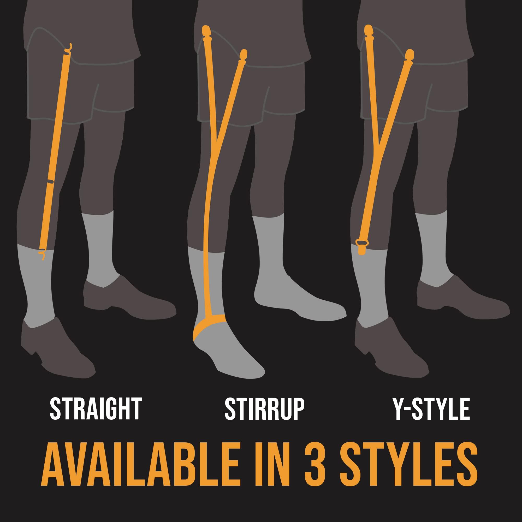 HOLD'EM Hold'Em Elastic Shirt Stays - Adjustable Tucker for Men, 3 Styles, White