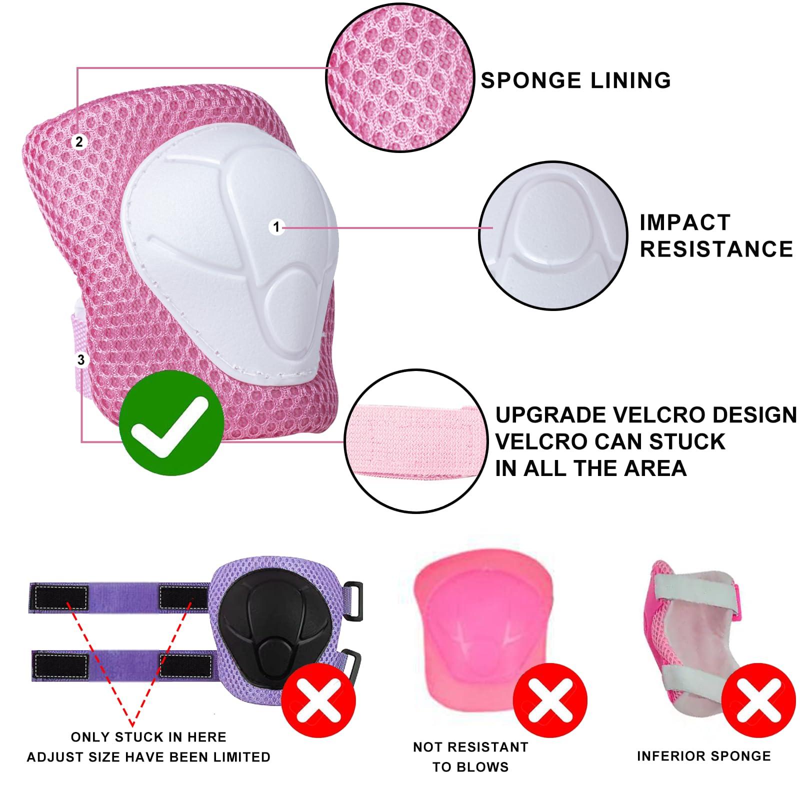 ETWTOTOYO ETWTOTOYO Knee Pads for Kids Toddler 8-14 Years Knee and Elbow Pads for Kids Knee Pads for Skateboard Skating Skiing Cycling Biking Running Scooter