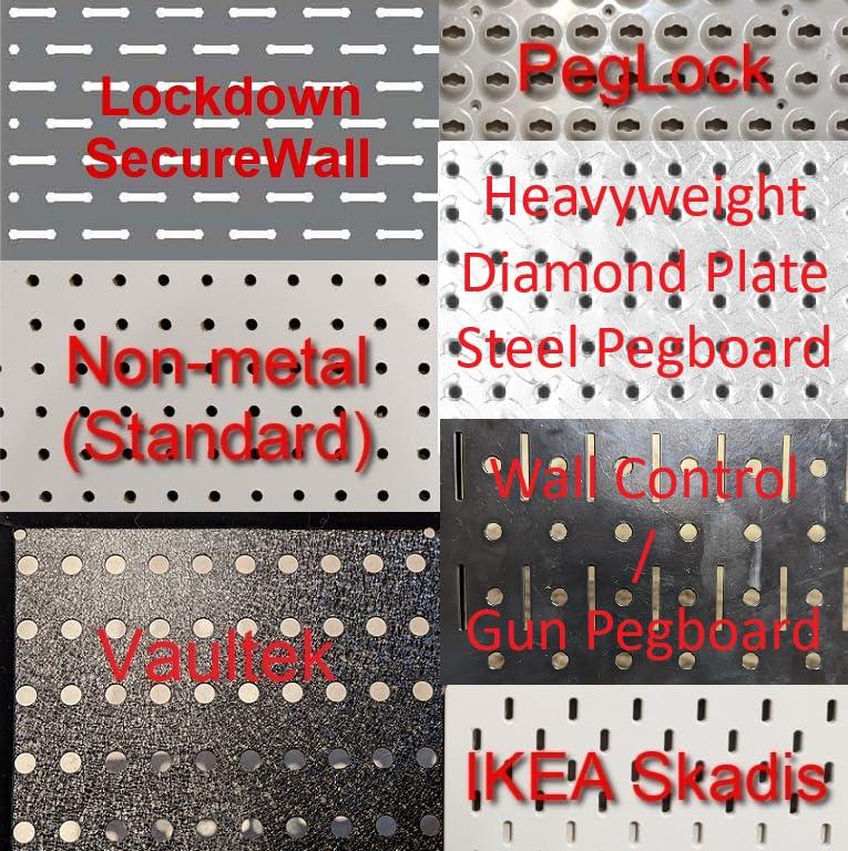 Hammy3DPrints Pegboard Mount for Pistols - Many Brands and Models Supported - Pegboard/Skadis/etc. (Heavyweight, G43 (Left))