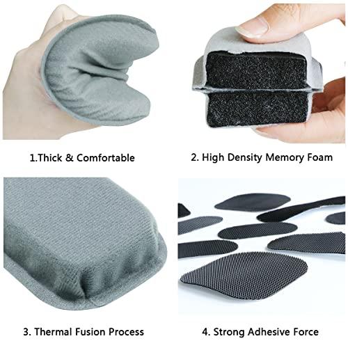 AOUTACC AOUTACC Universal Airsoft Helmet Pads, Helmet Replacement Foam Padding Kits Set Accessories Mats for Fast/Mich/ACH/USMC/PASGT Helmet (Memory Foam, Light Gray)