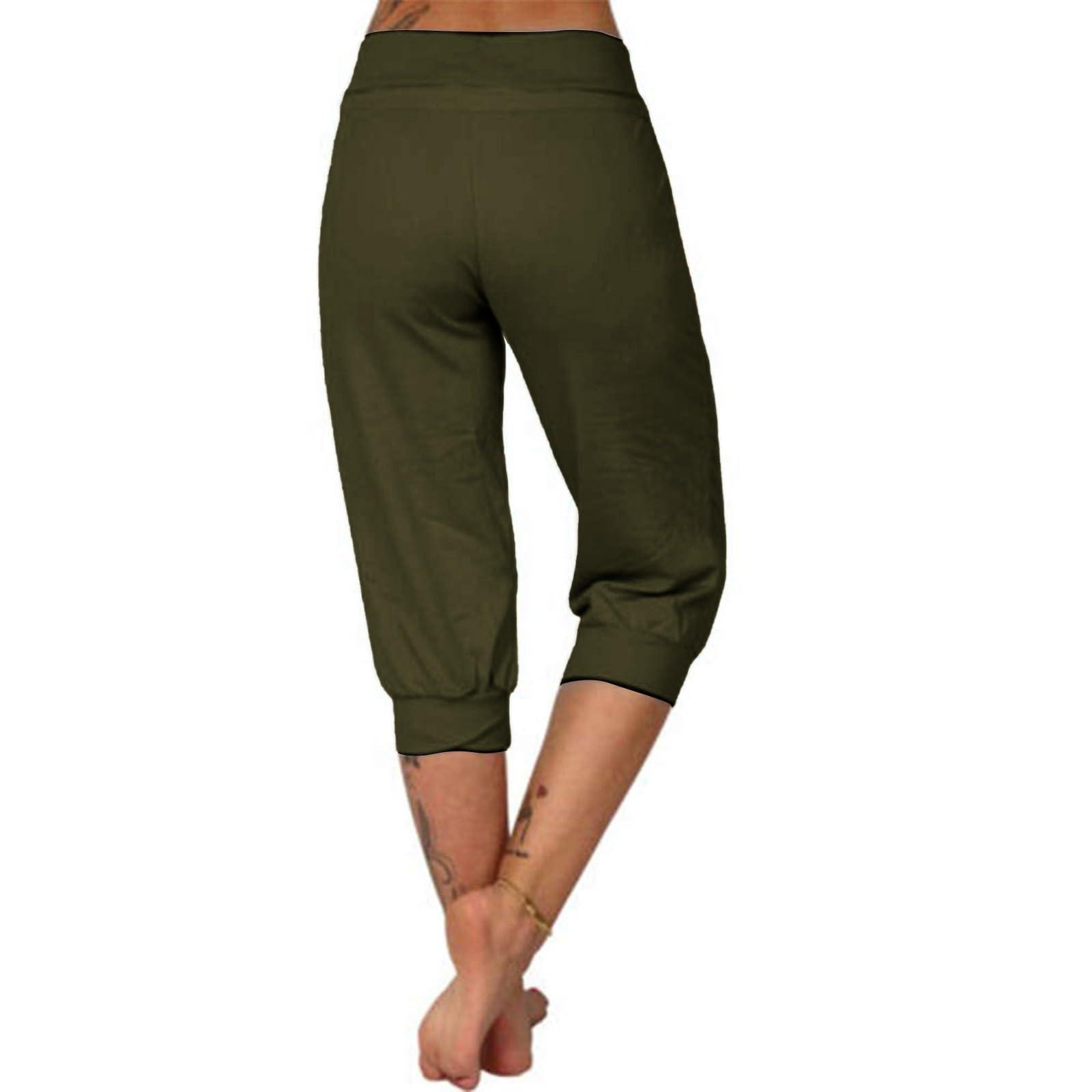 LCMTWX LCMTWX Capri Joggers Tapered Pants Women Trouser Joggers Women Crop Jeans for Women Stretch Workout Capries for Women Worlout Pants Summer Pants Women Lightweight Joggers