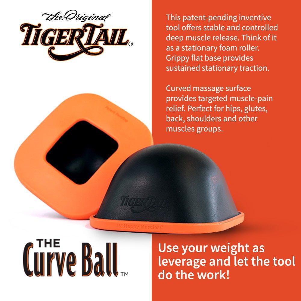 Tiger Tail Tiger Tail Curve Ball - High Density Stationary Muscle Release for Back, Legs, Glutes, Hips, Psoas, Shoulders - Deep Tissue & Myofascial Release - Comforting Physical Therapy for Floor, Wall, or Chair