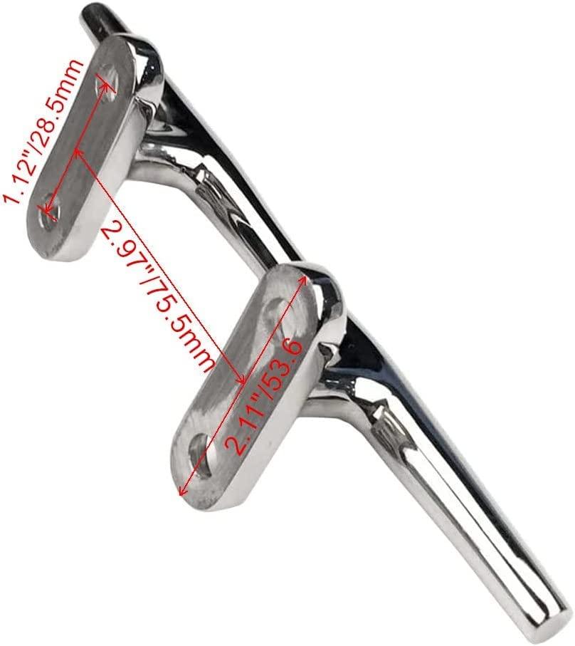 MIZUGIWA MIZUGIWA 6 inch Boat Cleat 316 Stainless Steel Dock Cleat Open Base Cleats Boat Dock Cleats Rope Cleat with Fasteners for Boat Docks,Decks,Kayaks,Marine, Nautical Decor,Pack of 2