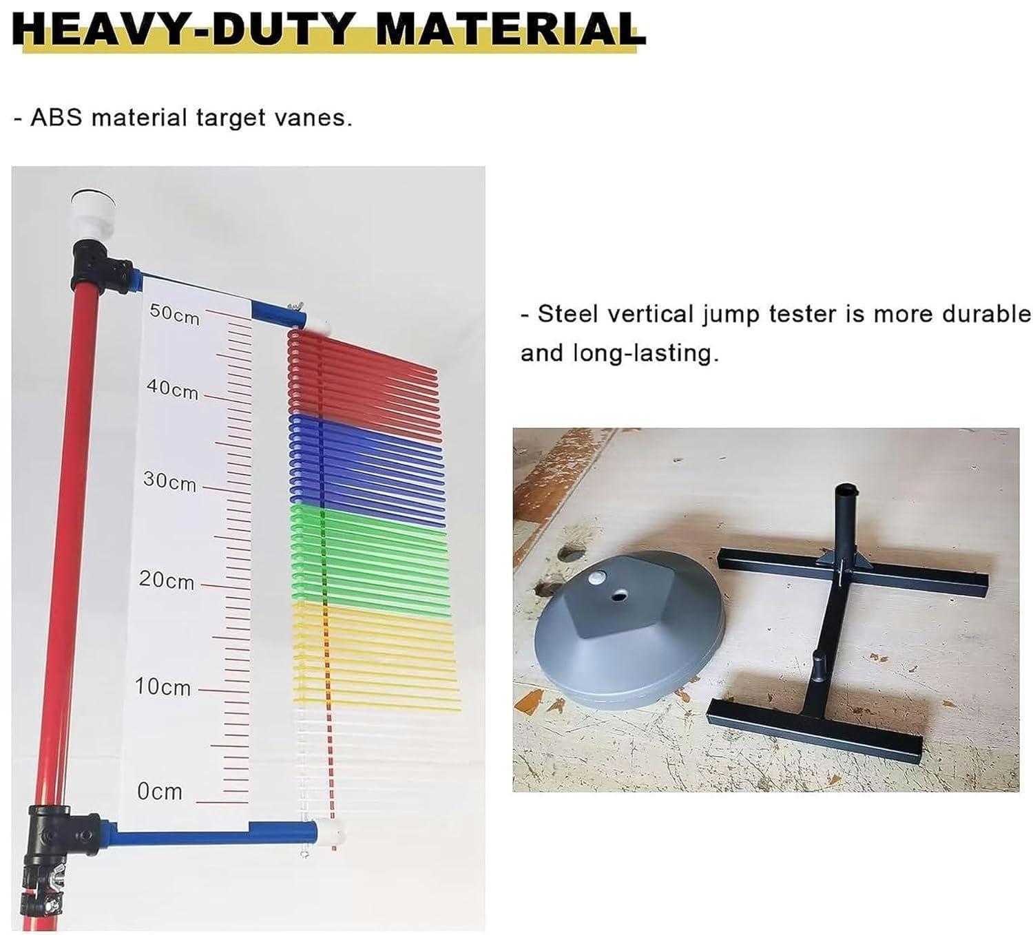 WANGYYDS Vertical Jump Tester/Trainer, Vertical High Jump Test Pole Vertical Jump Trainer, Adjustable Jump Measurement Tool Jump Testing Device, Vertical Jump Test Stick Pole Tool, Volleyball/Basketball