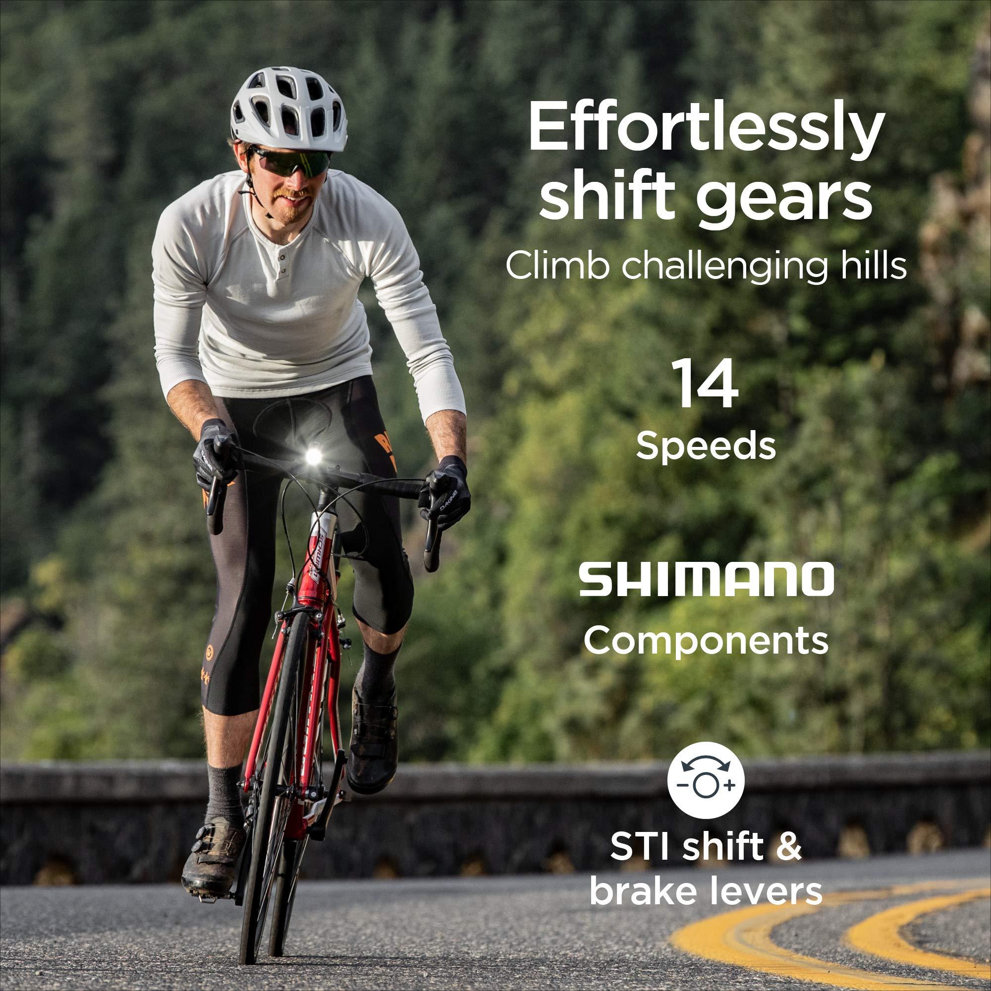 Schwinn Schwinn Fastback Tourney AL Adult Performance Road Bike, Beginner to Intermediate Bicycle Riders, 700c Wheels, 14-Speed Drivetrain, Extra-Large Aluminum Frame, Red