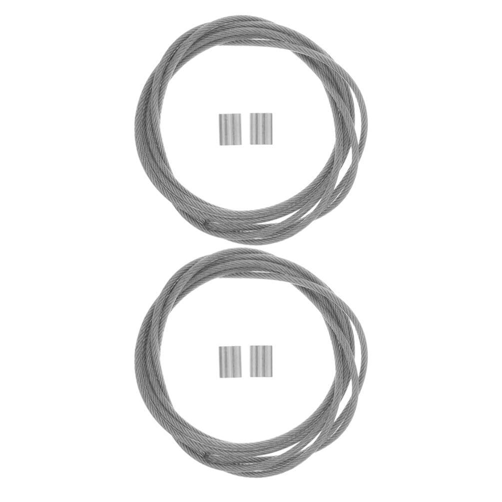 HANABASS HANABASS 2Pcs String Basketball Net Stringing Basketball Hoop Replacement Threading Steel Wire Fixing Cord Net Threading Overmolding Cable for Repair