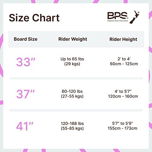 BPS BPS \'Shaka\' Lightweight Body Board - EPS Core Bodyboard with Wrist Leash for Beach Pool Surfing Kids Teens Adults (Green Purple, 33 Inch)