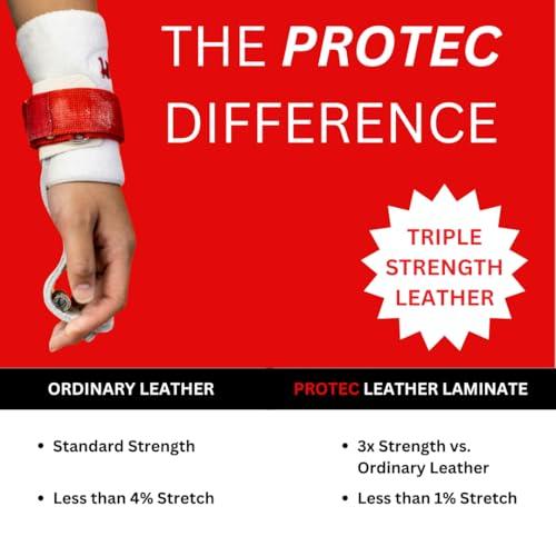 Reisport Reisport Women\'s Gymnastic Grips Protec Elite Hook & Loop Uneven Bar Grips, X-Small, Small, Medium, Women and Girls Gymnastics Training, Triple Strength Leather With Kevlar, Less Stretch, Safe Grip