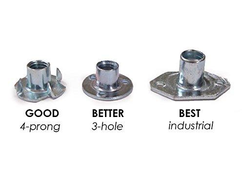 Escape Climbing Escape Climbing 100 Pack Screw-in T-Nuts | Durable Steel Hardware for Rock Climbing Holds | Easy Installation with Screws Included