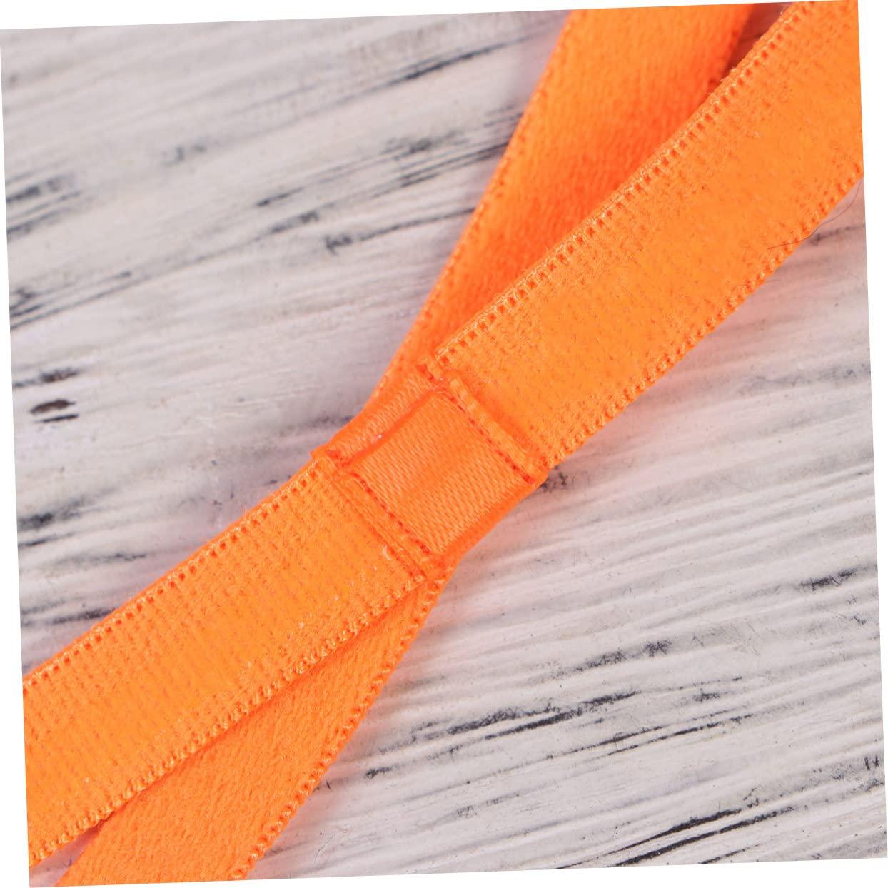 WHAMVOX WHAMVOX 9pcs Non- Running Headband Stretchy Yoga Hair Accessories for Men and Women and Comfortable Football Headbands Orange for Sports Activities