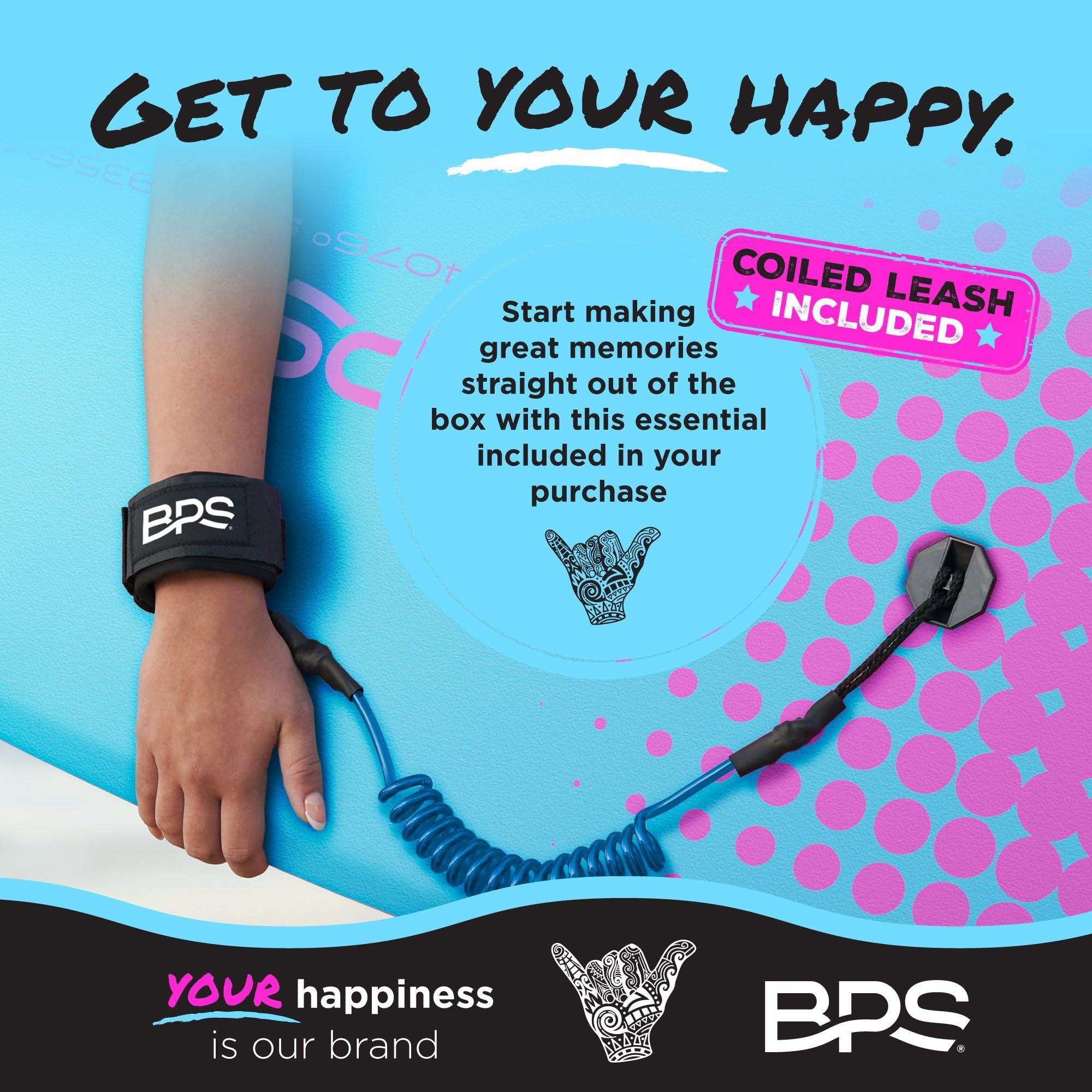 BPS BPS Storm 33\" Bodyboard - Includes BPS Premium Coiled Leash (Single Board) (Blue , Purple)