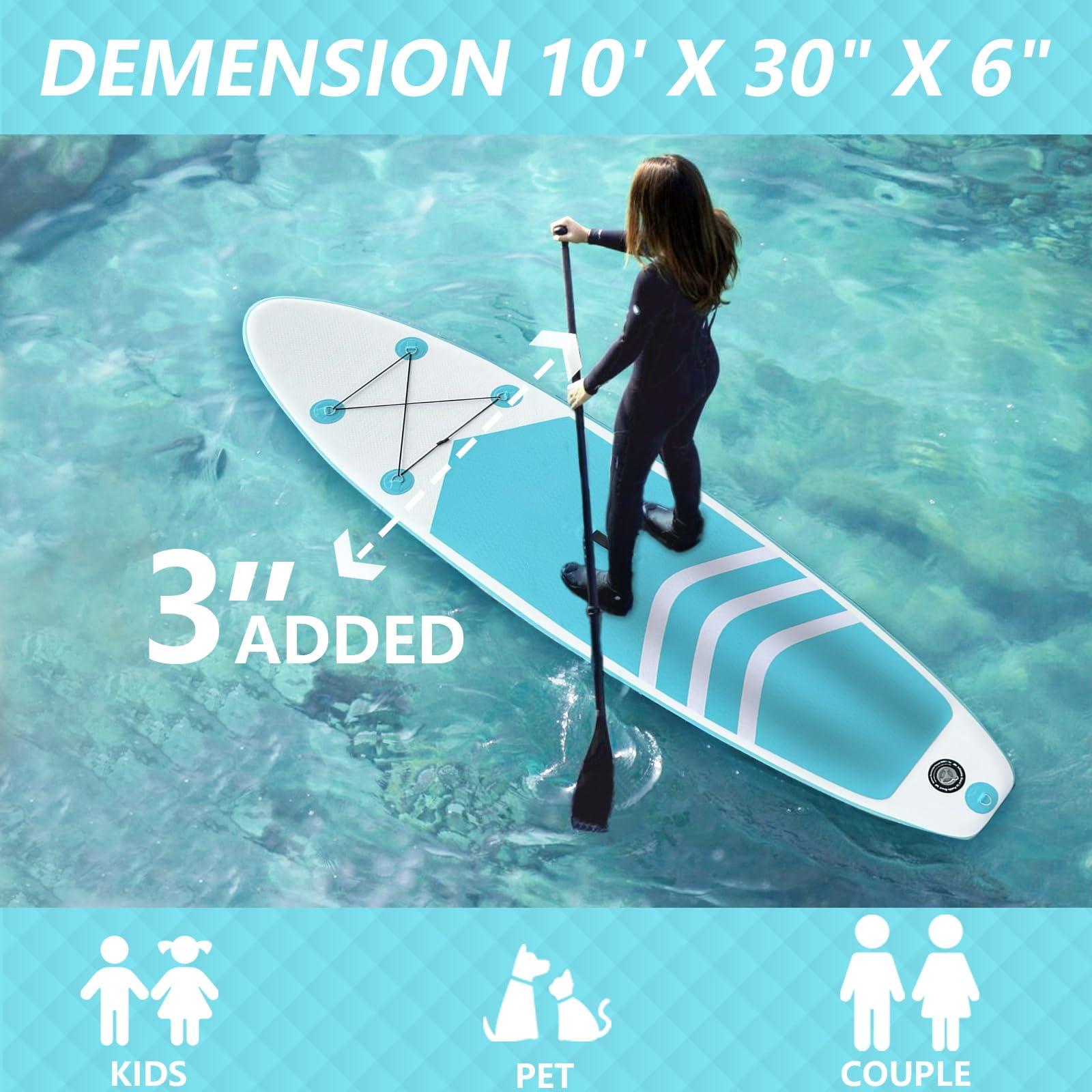 Hmtaolife Hmtaolife Inflatable Stand Up Paddle Board, Inflatable Paddle Board with SUP Paddle Board Accessories, Non-Slip Comfort Deck for Youth and Adults