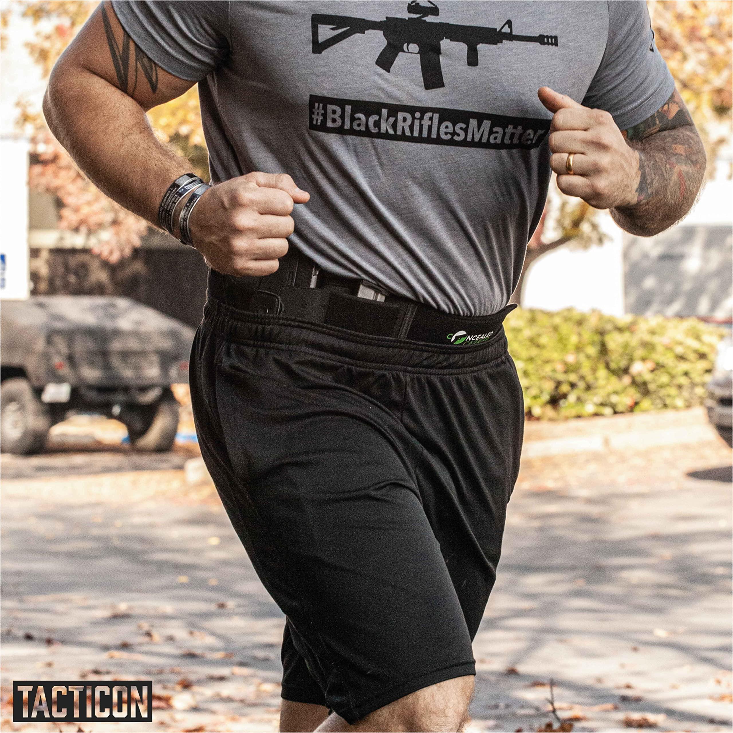 Concealed Carrier XL Belly Band Holster for Concealed Carry Up to 54" | Combat Veteran Owned Company |IWB Holster | Waist Band Handgun Carrying System | Hand Gun Elastic Holder for Pistols (XL Left-Handed)