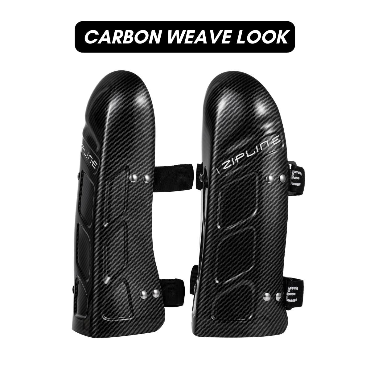 Zipline Ski Zipline Racing Ski Shin Guard - US Ski Team Official Supplier (Carbon, Medium - 11\")