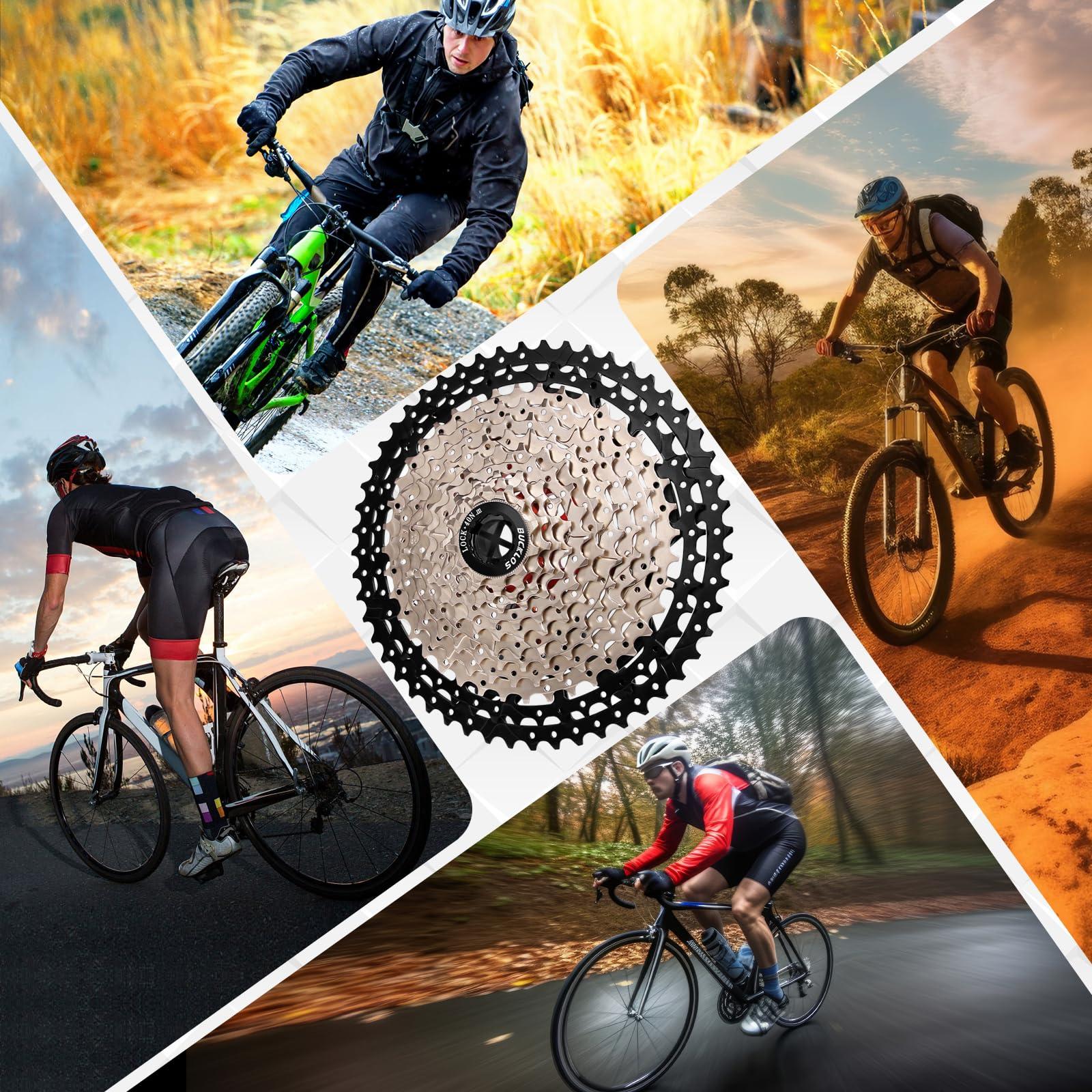 BUCKLOS BUCKLOS 8/9/10/11/12 Speed Cassette Ultra-Light 11-25/28/32/34/36/40/42/46/50/67T Bike Cassette Fit Mountain Bike/Road Bike/XC/DH/AM,Compatible with Shimano Sram HG Hub Driver