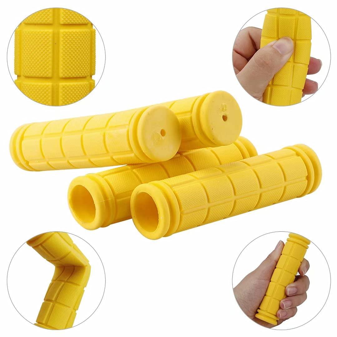 CHUNZEXI 4Pcs Bike Handle Grips, Kids Non-Slip-Rubber Bicycle Handlebar Grips, Specialized Replacement Bike Grips, for Beach Cruiser Razor Scooter Foldable Mountain Bicycle Tricycle BMX MTB