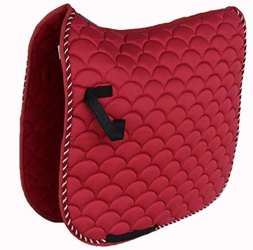 Professional Equine Professional Equine Horse English Quilted Contoured Dressage Trail Saddle Pad Burgundy Wine 7295BG