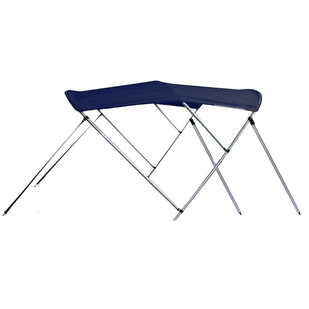 SBU SBU Navy Blue Aluminum 3-Bow Bimini Top Compatible for Cajun Espirit 168 Combo for Model Years All Years