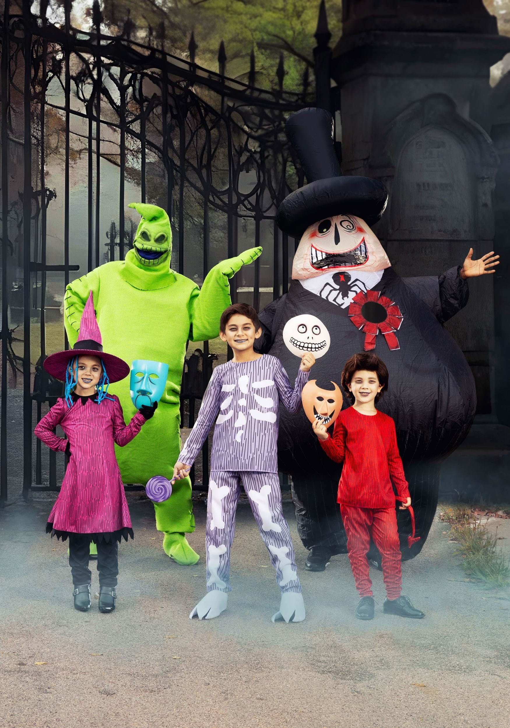 Fun Costumes Plus Size Shock Costume | Adult Disney Nightmare Before Christmas Womens Dress, Leggings, Hat with Attached Hair & Mask 2X Purple