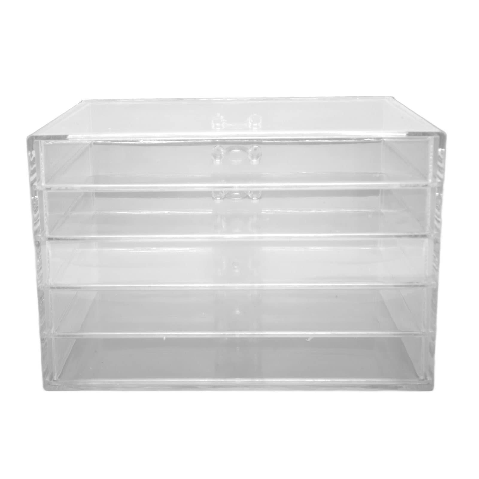 JUOPZKENN Acrylic Jewelry Box Earring Storage Box Clear Jewelry Organizer Display Box for Rings and Earrings, Plastic Transparent Storage Jewelry Box Organizer Trays Lipstick Storage Holderfor Women Girls