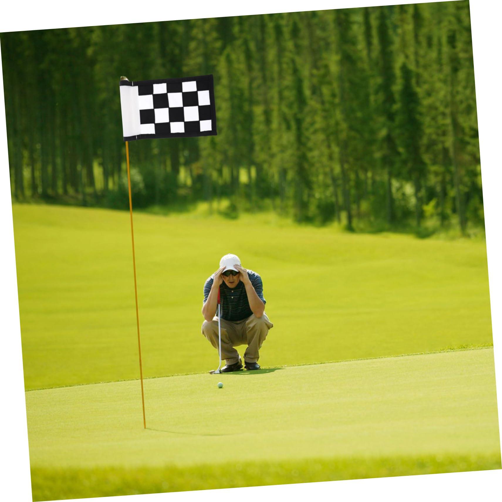 SUPVOX SUPVOX Training Flag for Golf Checkered Design Nylon Flag for Outdoor Course Practice Complete Accessory