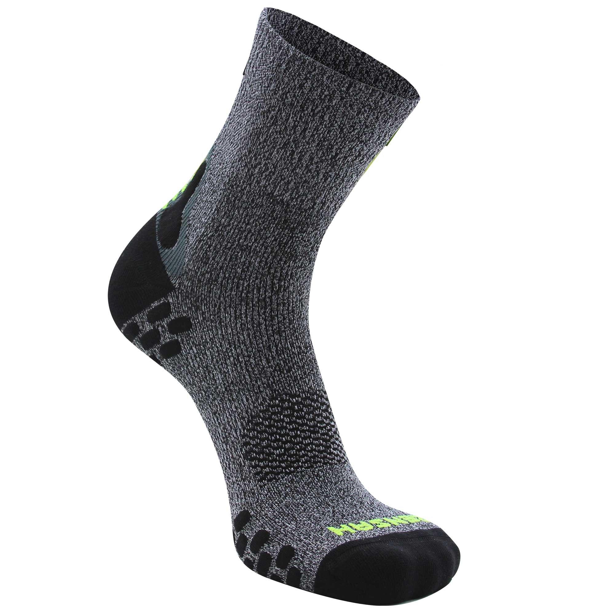 Zensah Zensah 3D Dotted Running Socks - Moisture Wicking, Padded, Anti-Blister, Ankle Athletic Sock for Men and Women (M, Heather Grey)