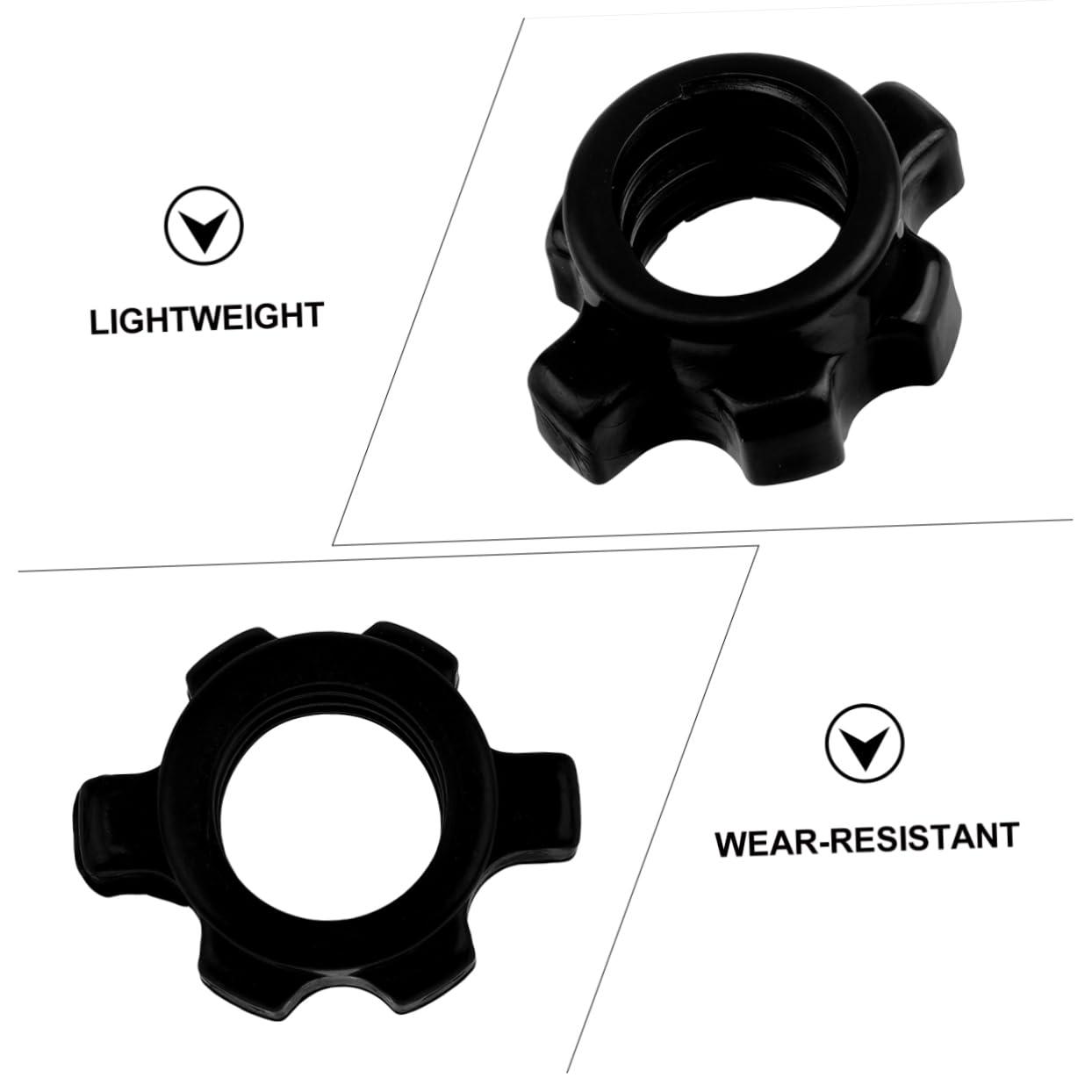 Toddmomy Toddmomy 4 Pcs fitness barbell collar dumbbel non-slip gym machines for home belt ring dumbbell bar screw Lavalier barbell hex nut cap dumbbell hexagon nut dumb bells household
