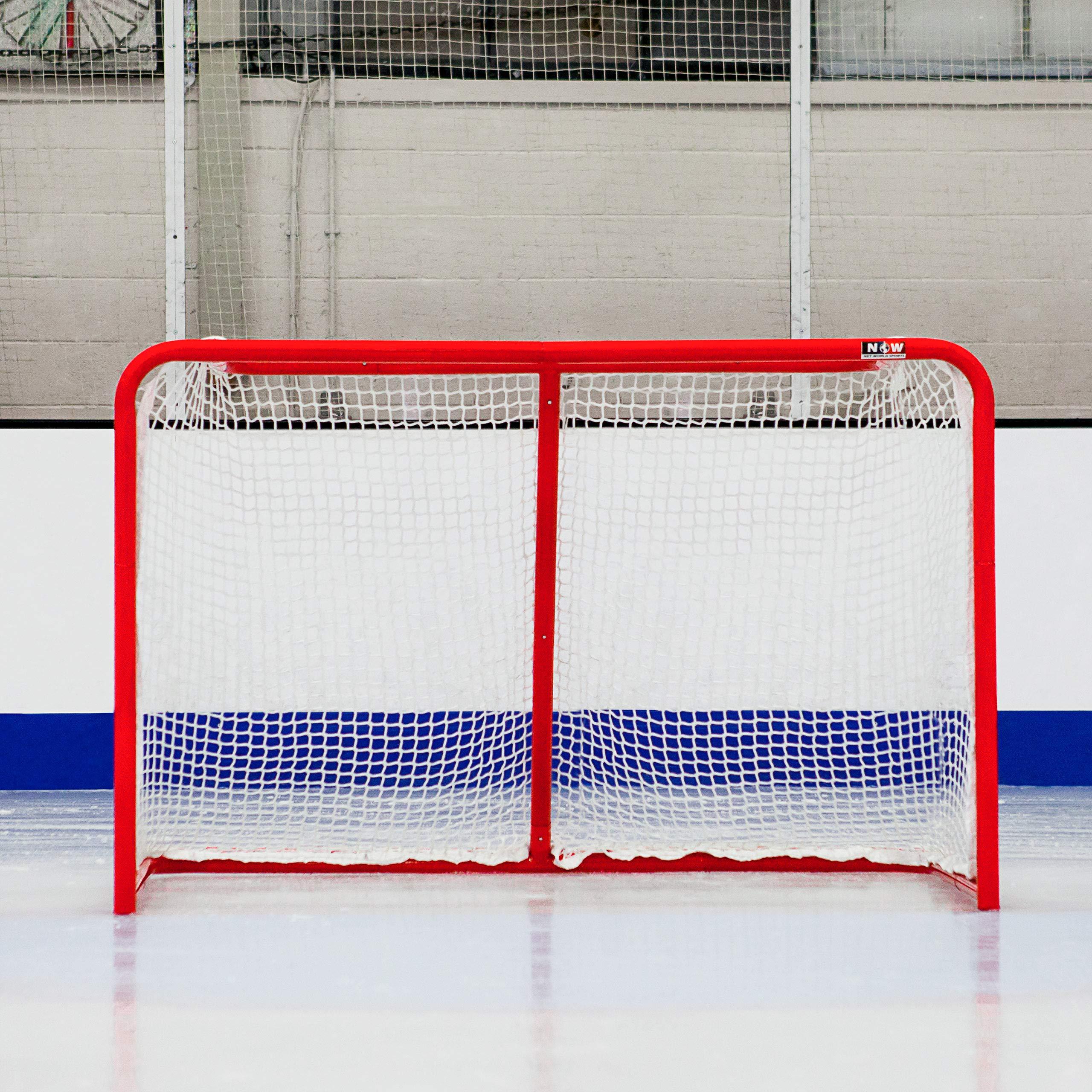 FORZA FORZA Professional Hockey Goal & Net | Official Size Ice Hockey Goal with 5mm Net and 2in Galvanized Steel Frame | Regulation Hockey Goal | Professional Hockey Goals