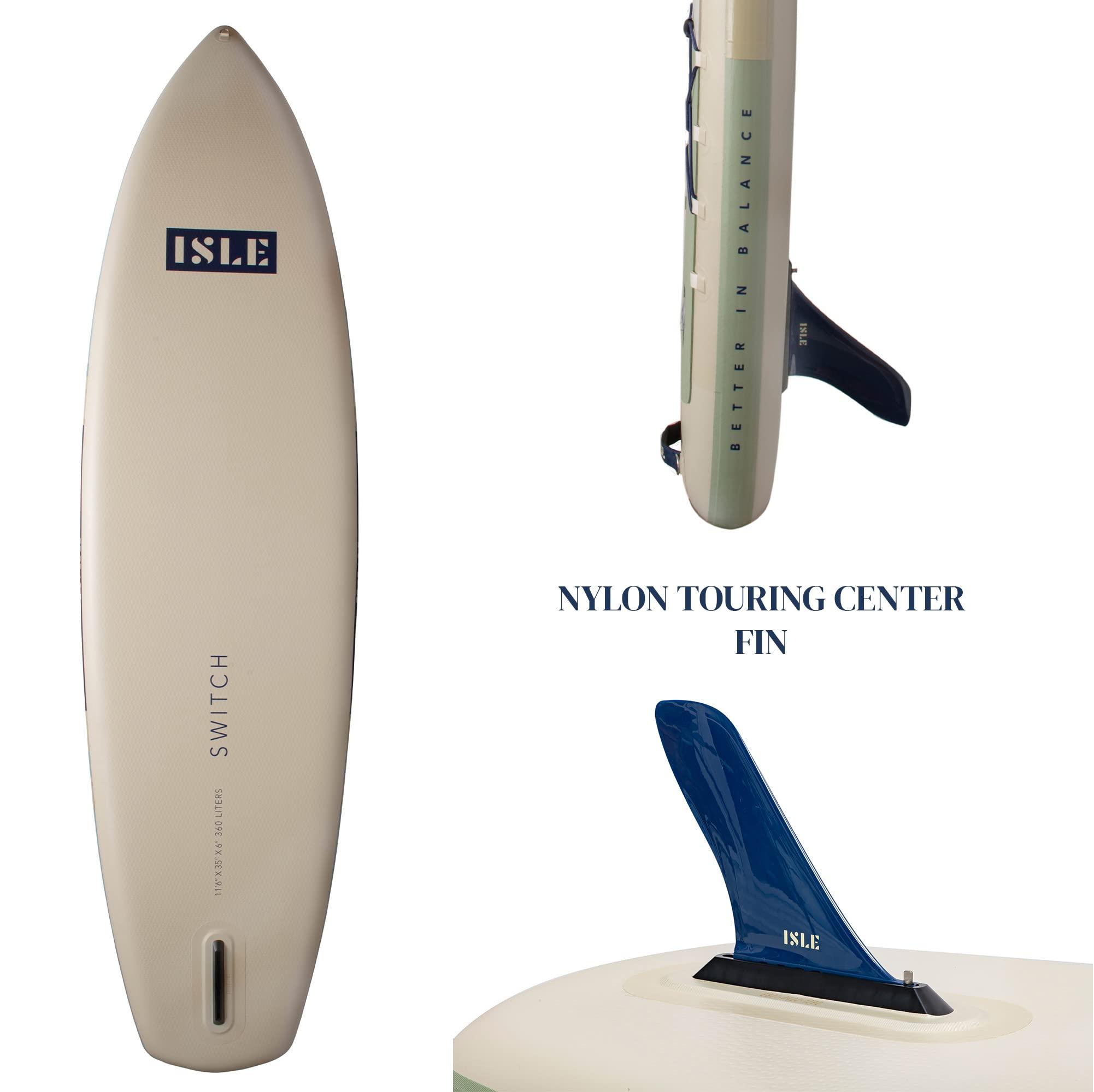 ISLE Surf and SUP ISLE Surf and SUP Switch Inflatable Hybrid Kayak-Stand Up Paddle Board | 2in1- Kayak & Bundle, Incl. Seat, Paddle, Hand Pump, Travel Bag, 11.6 x 35.5 6 in - max. 425 lbs Seafoam/Navy,