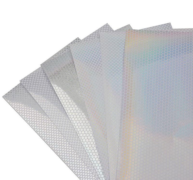 KTGCOZS KTGCOZS Pack of 6 10 * 21cm Holographic Film Flash Fish Skin Jig Sticker Lure Sticker 6 Colors