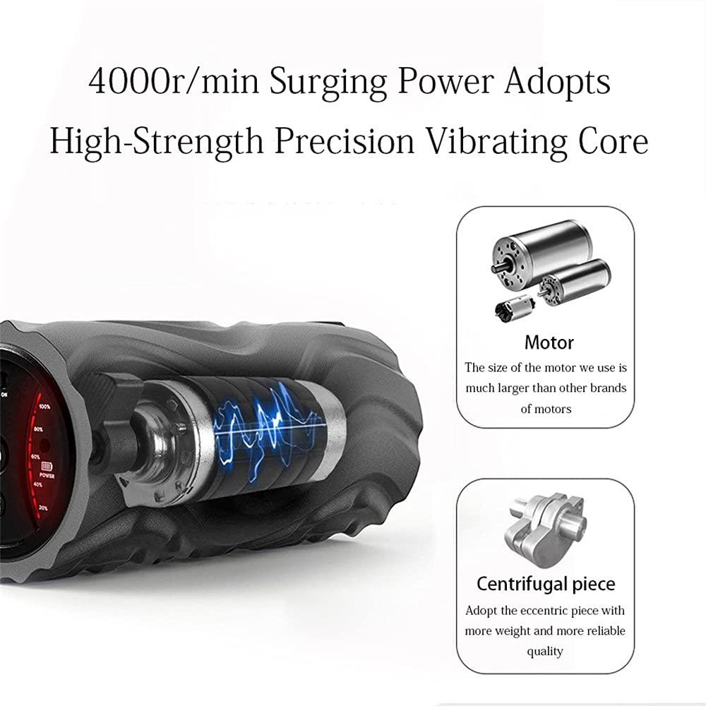 ALUNYAN ALUNYAN Vibrating Foam Roller 5-Speed Electric Foam Roller,Fitness Yoga Pillar Exercise EquipmentDeep Tissue Muscle Fitness Recovery,Trigger Point Massager Tool (Color : Pink)