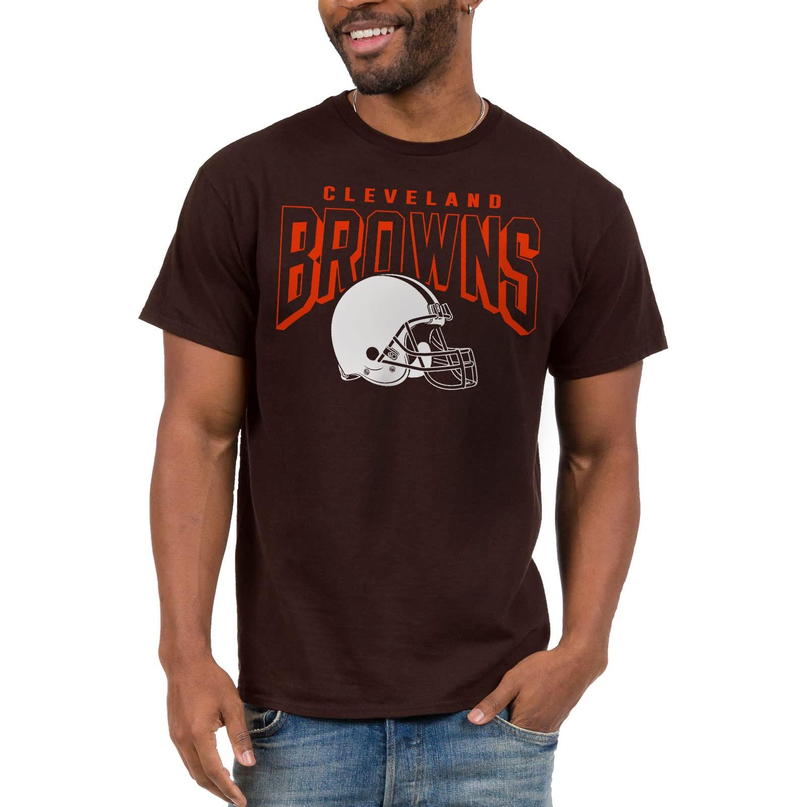Junk Food Junk Food Clothing x NFL - Cleveland Browns - Bold Logo - Unisex Adult Short Sleeve Fan T-Shirt for Men and Women - Size Medium