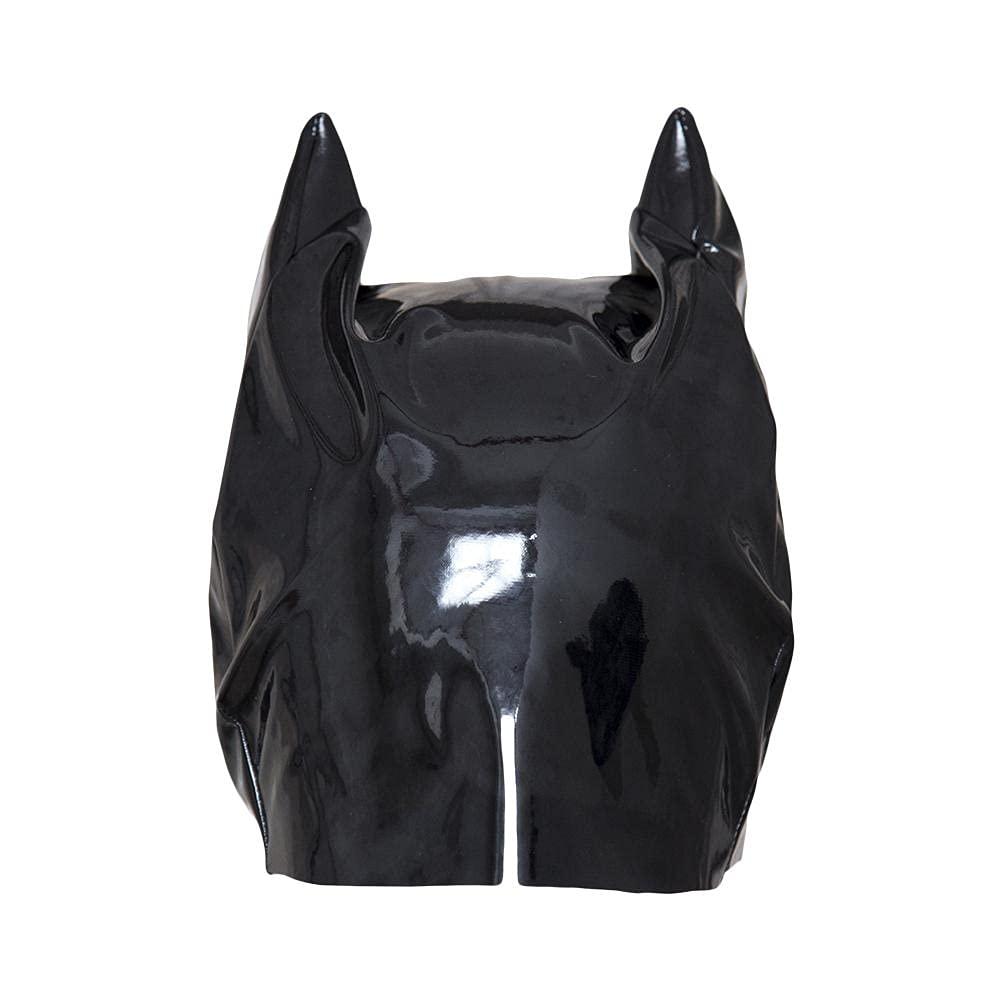 FRLUYNG Halloween Cat Mask Women's Black PU Leather Mask Cat Masquerade Masks Halloween Mask Carnival Party Costume Cosplay, M
