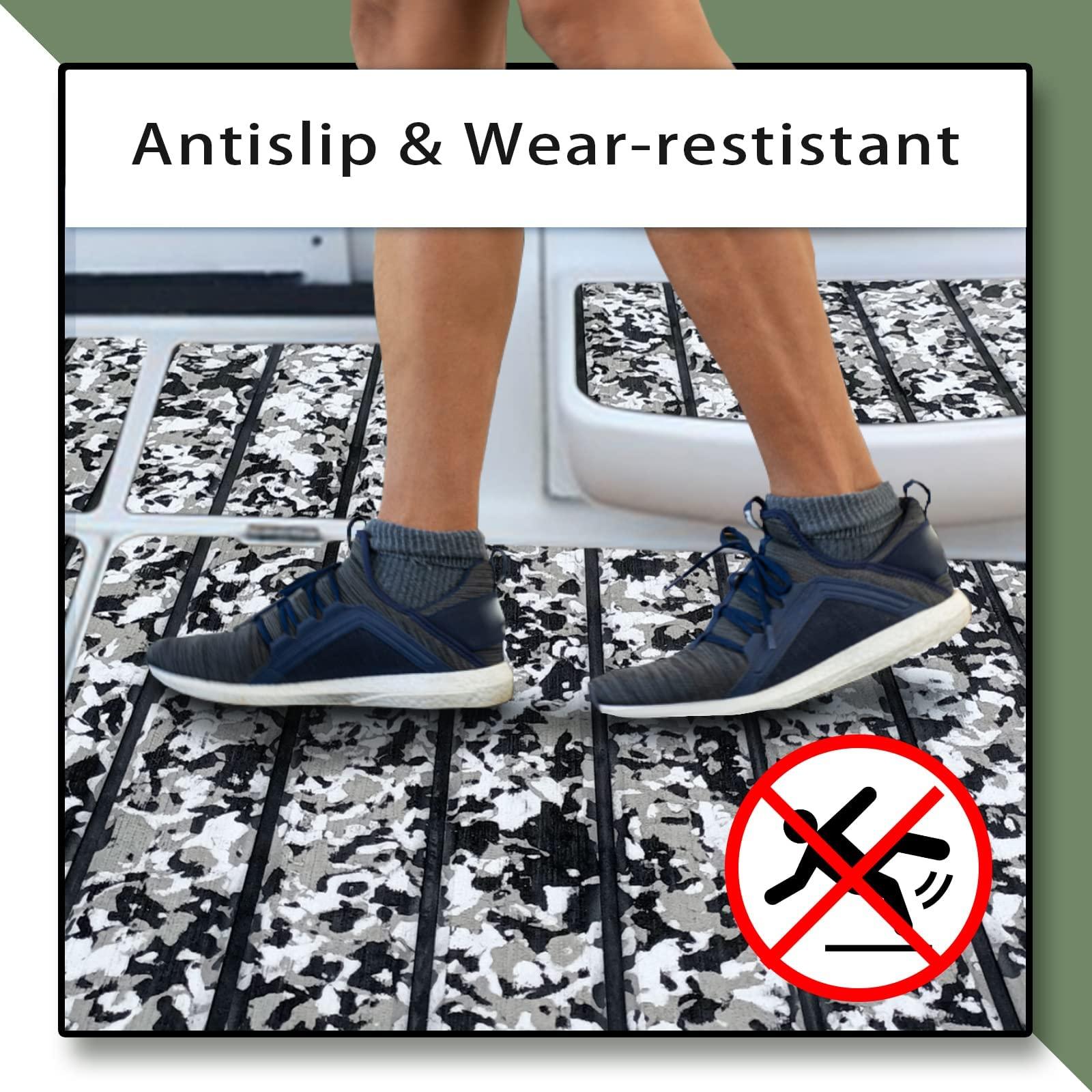 WKXTECZT WKXTECZT Boat Flooring EVA Foam Boat Decking Camo Marine Flooring Self-Adhesive Boat Mat Boat Carpet for Motorboat RV Yacht Kayak Surfboard,240X120CM