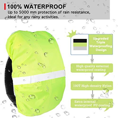 Frelaxy Frelaxy Hi-Visibility Backpack Rain Cover with Reflective Strip 100% Waterproof Ultralight Backpack Cover, Storage Pouch, Anti-Slip Cross Buckle Strap, for Hiking, Camping, Biking, Outdoor, Traveling