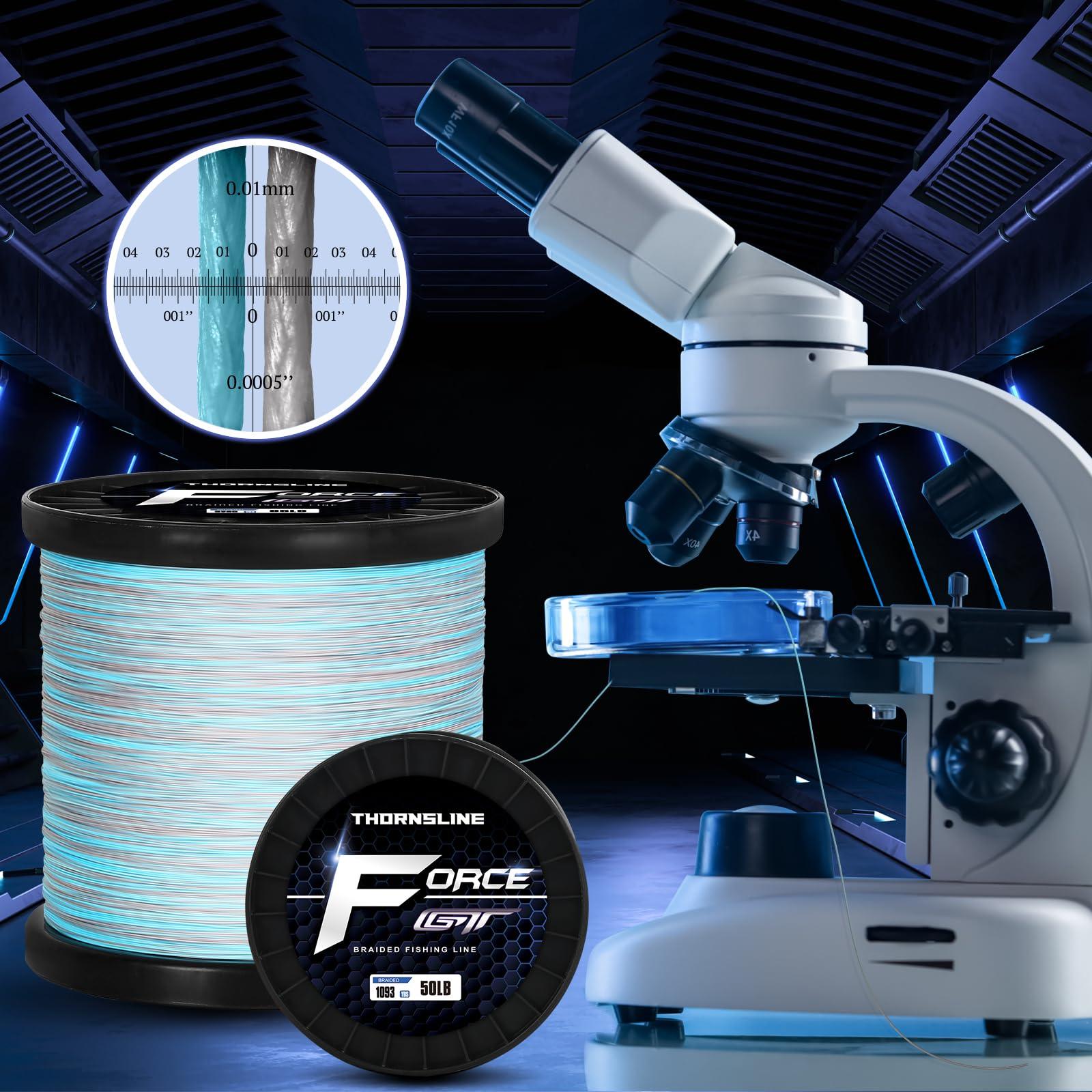 ThornsLine ThonrsLine Force Braided Fishing Line - Incredible Abrasion Resistant Braided Lines for Saltwater or Freshwater - Camo Design Braid for Extra Visibility