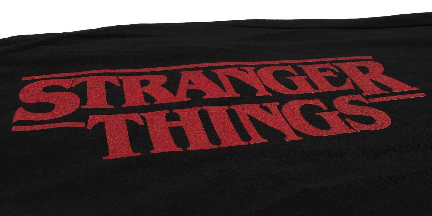 Mad Engine Stranger Things Men's TV Show Original Logo Adult Loungewear Pajama Pants (2X-Large) Black