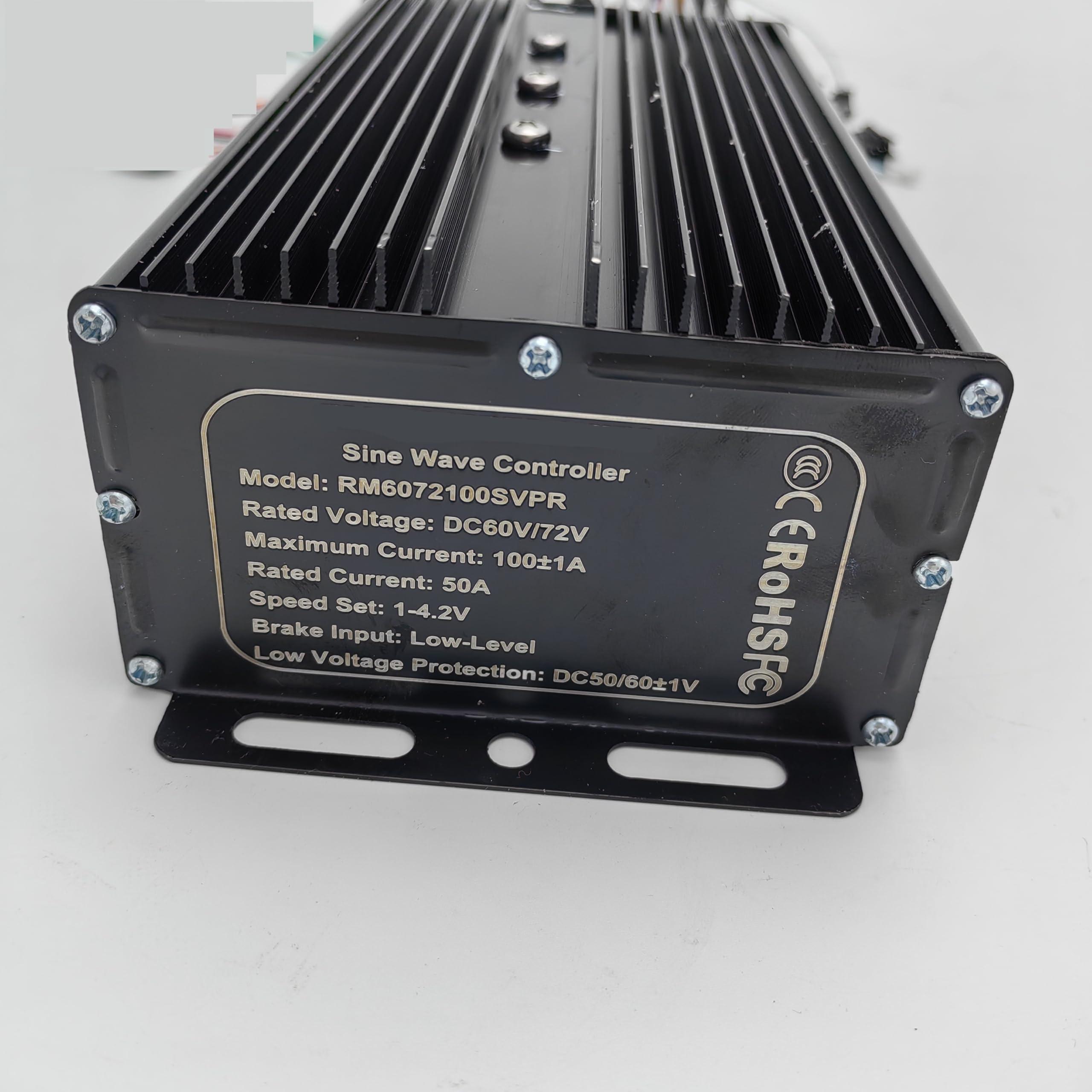 ebsenopower 48V/60V/72V 3000W-5000W 100A Sine Wave eBike Controller, 24 MOSFET, with/Without LCD Display, with Regenerative Function (with UKC1 Display)