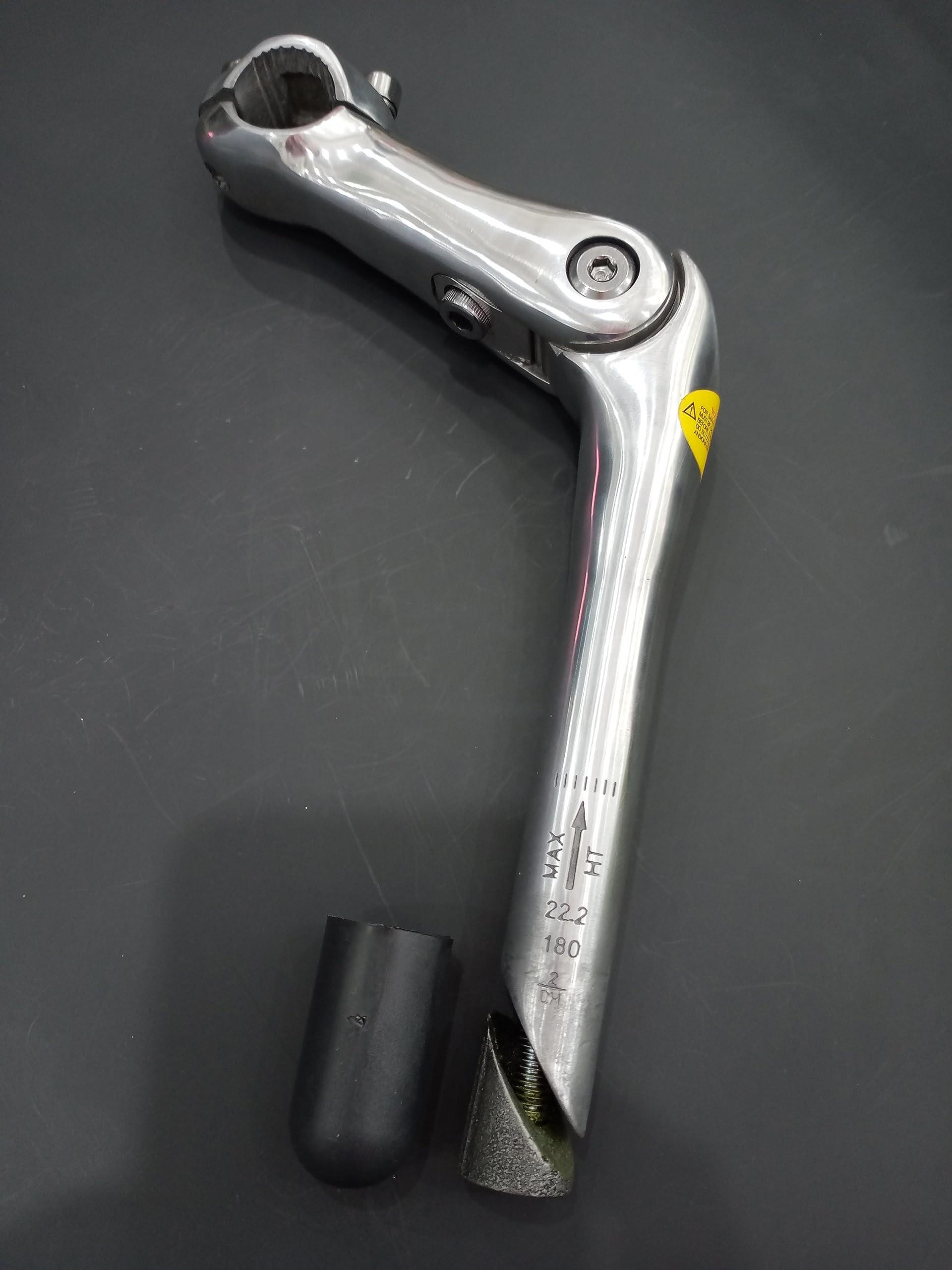 DONSP1986 DONSP1986 Quill Stem Adjustable 25.4mm, 22.2mm Alloy Alum 110mm -for Beach Cruisers, MTB's, and Gas Powered Bicycles- Silver (Silver, 22.2)