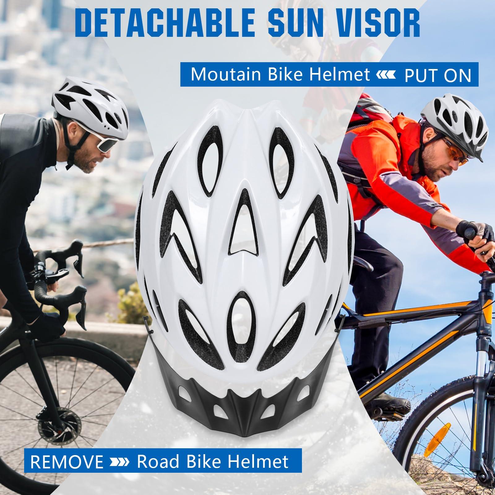 Zacro Zacro Adult Bike Helmet Lightweight - Bike Helmet for Men Women Comfort with Pads&Visor, Certified Bicycle Helmet for Adults Youth Mountain Road Biker